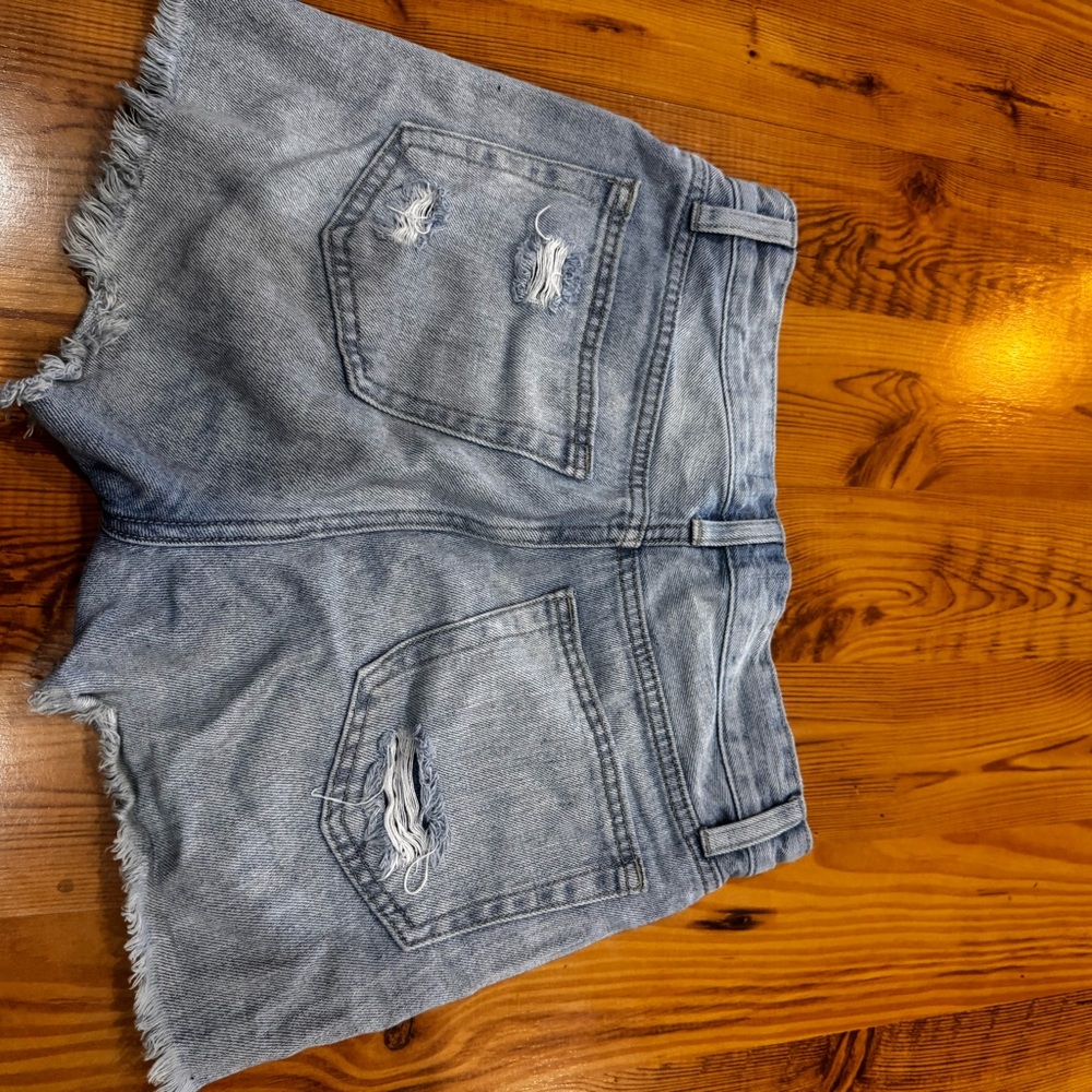 Just USA Distressed Light Denim Shorts